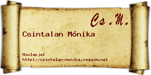 Csintalan Mónika névjegykártya