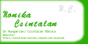 monika csintalan business card
