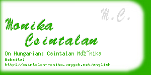 monika csintalan business card